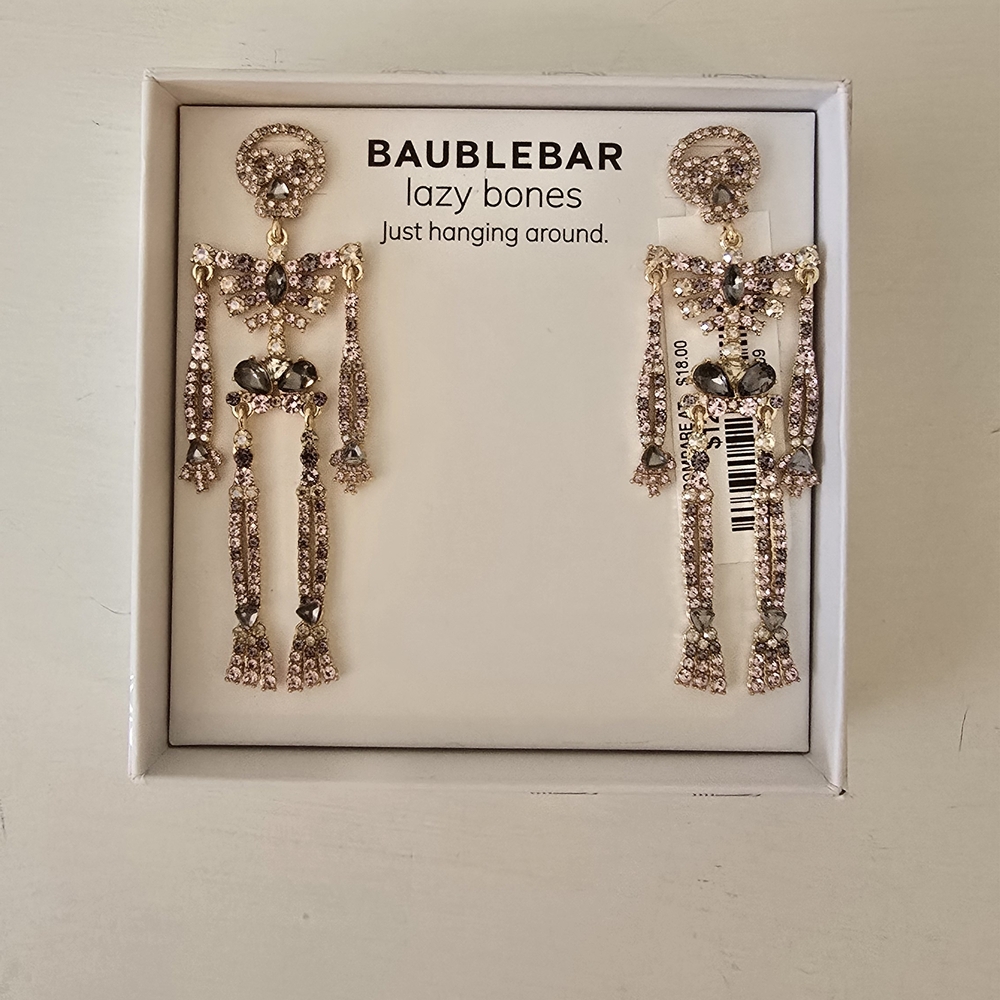 BaubleBar Lazy Bones Skeleton Earrings – NIB